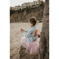 Petite Hailey Rainbow Patched Denim Jacket
