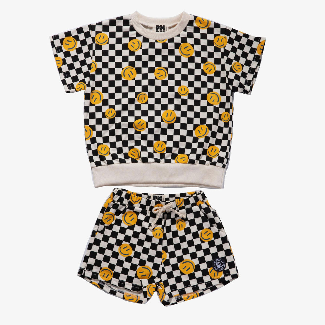 Petite Hailey Black Smile Sweatshirt Set