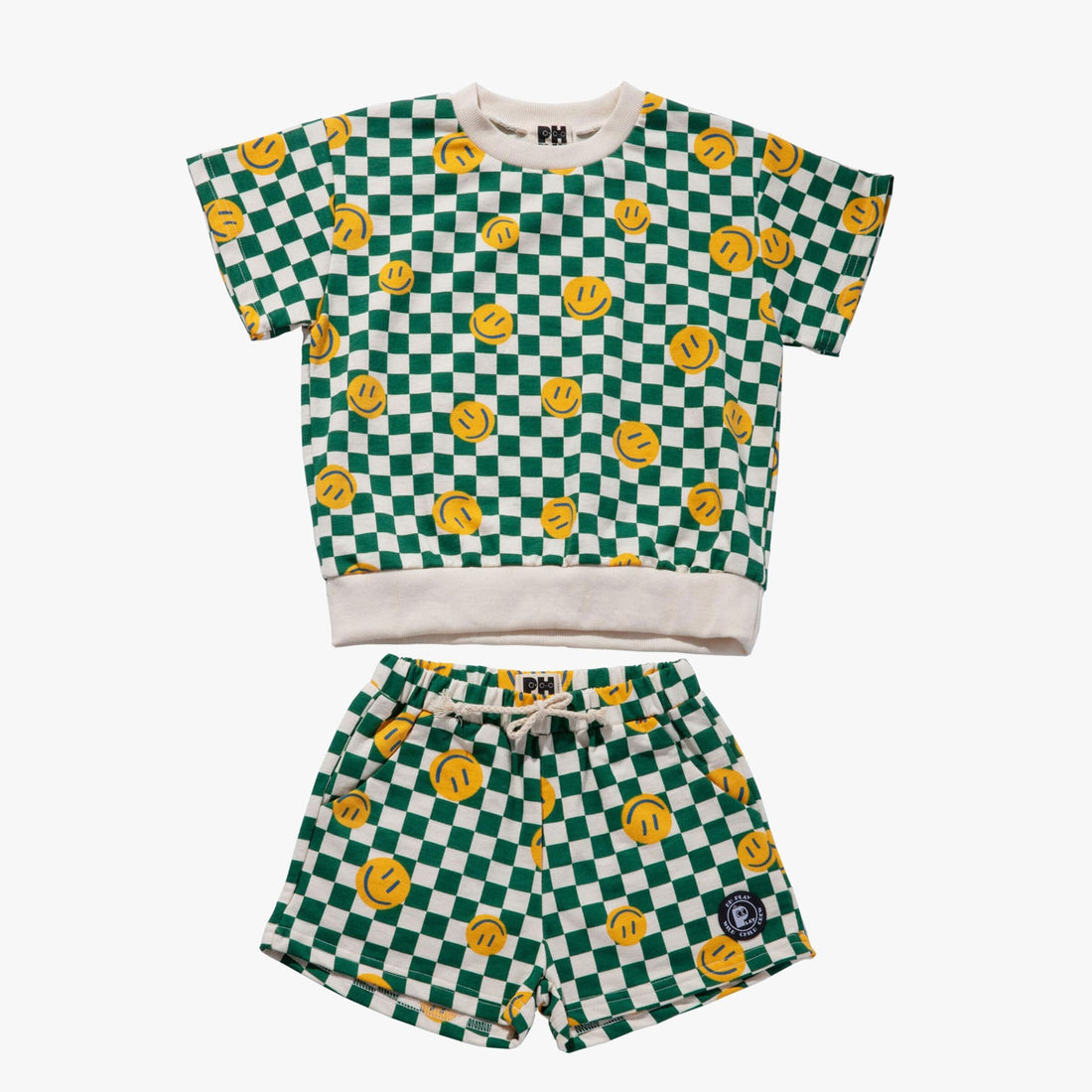 Petite Hailey Green Smile Sweatshirt Set