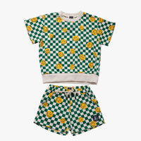 Petite Hailey Green Smile Sweatshirt Set