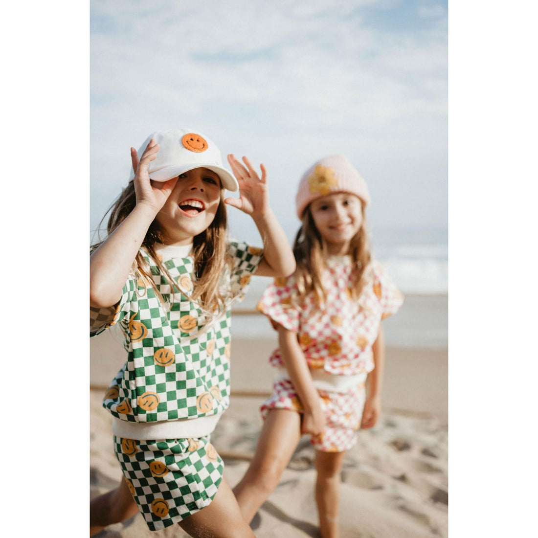 Petite Hailey Green Smile Sweatshirt Set