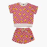 Petite Hailey Red Smile Sweatshirt Set