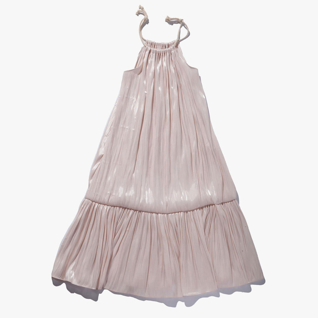 Petite Hailey Gold Silk Dress
