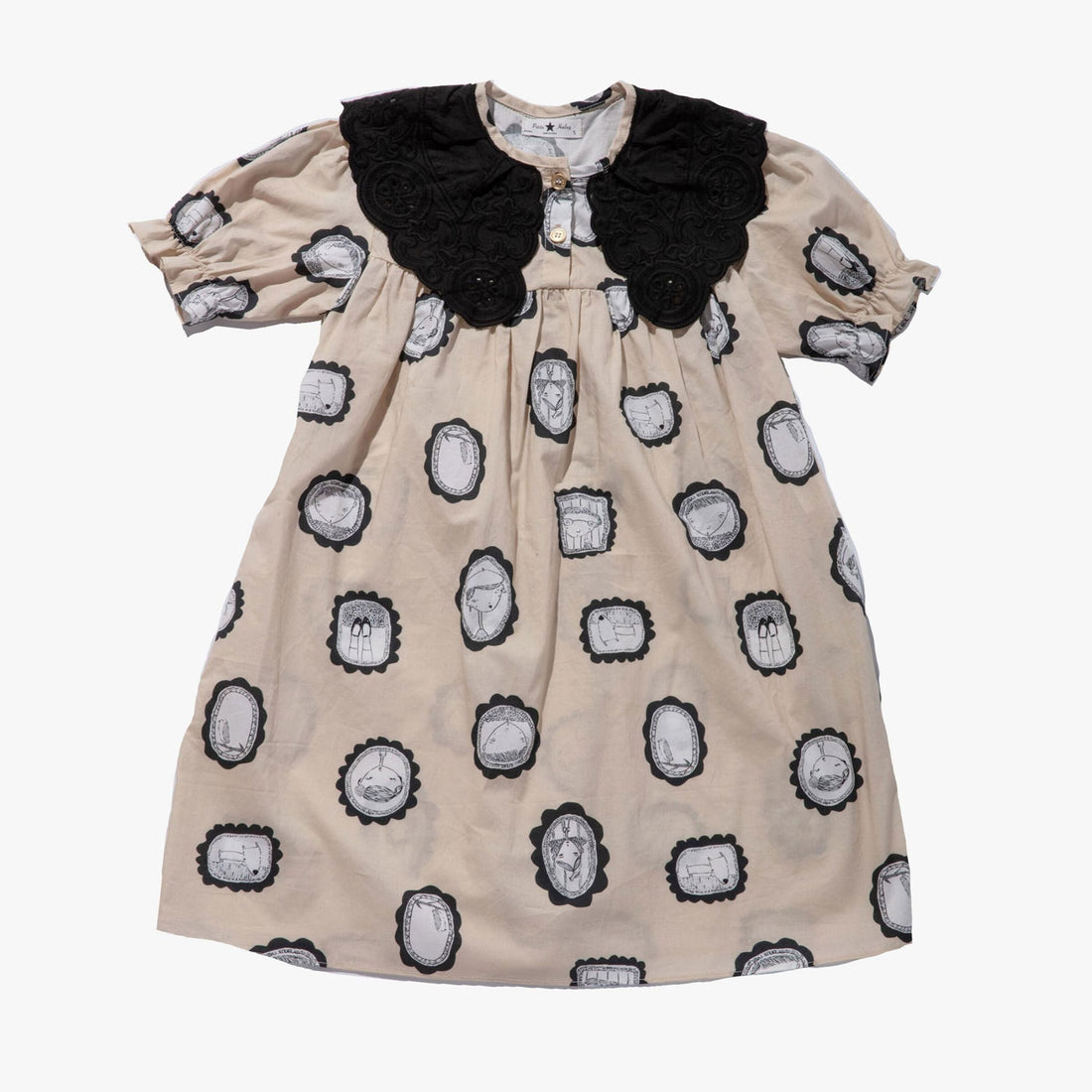 Petite Hailey Beige Collar Dress