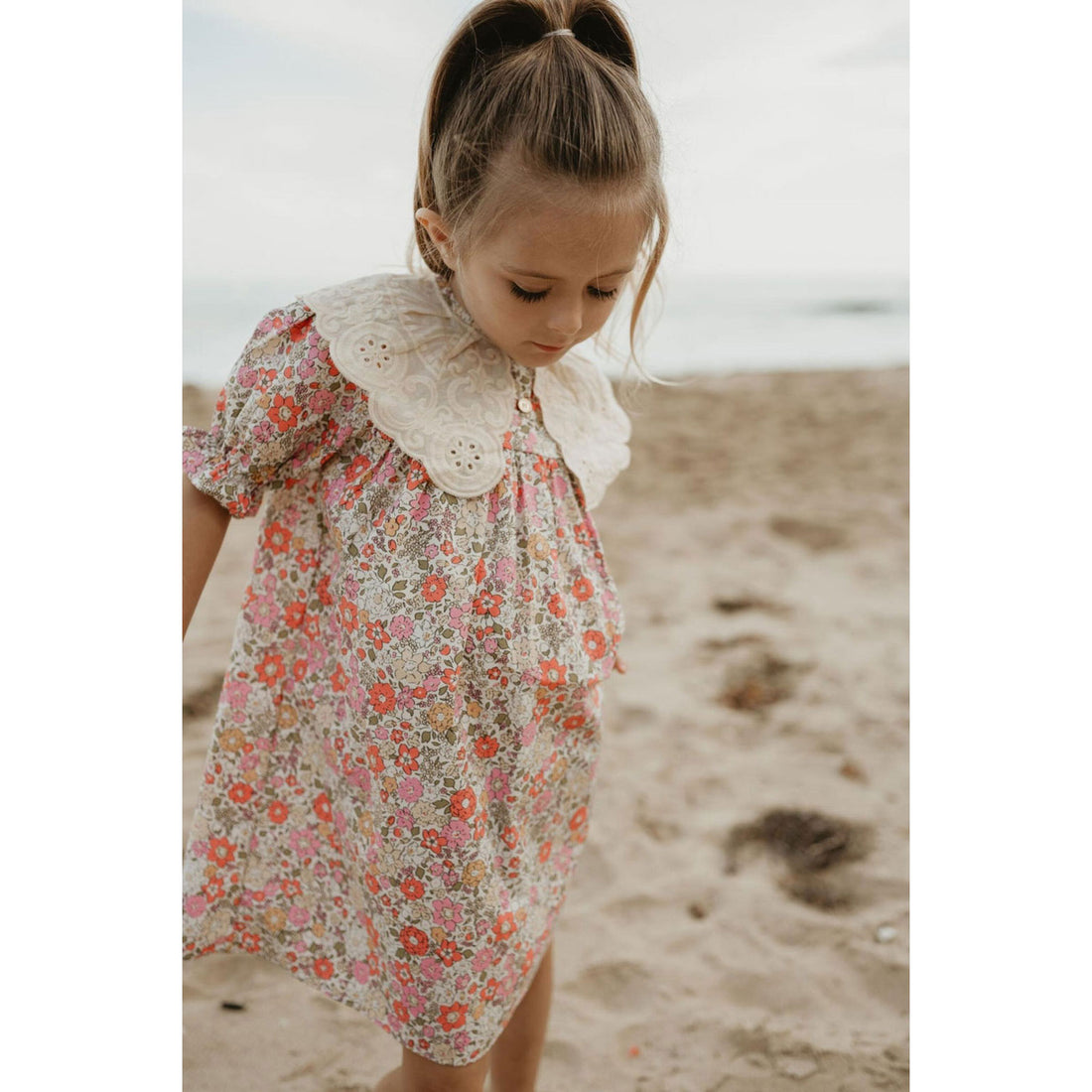 Petite Hailey White Collar Dress