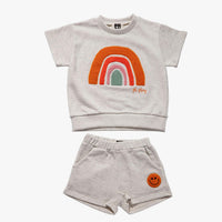 Petite Hailey Rainbow Patch Sweatshirt Set