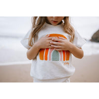 Petite Hailey Rainbow Patch Sweatshirt Set