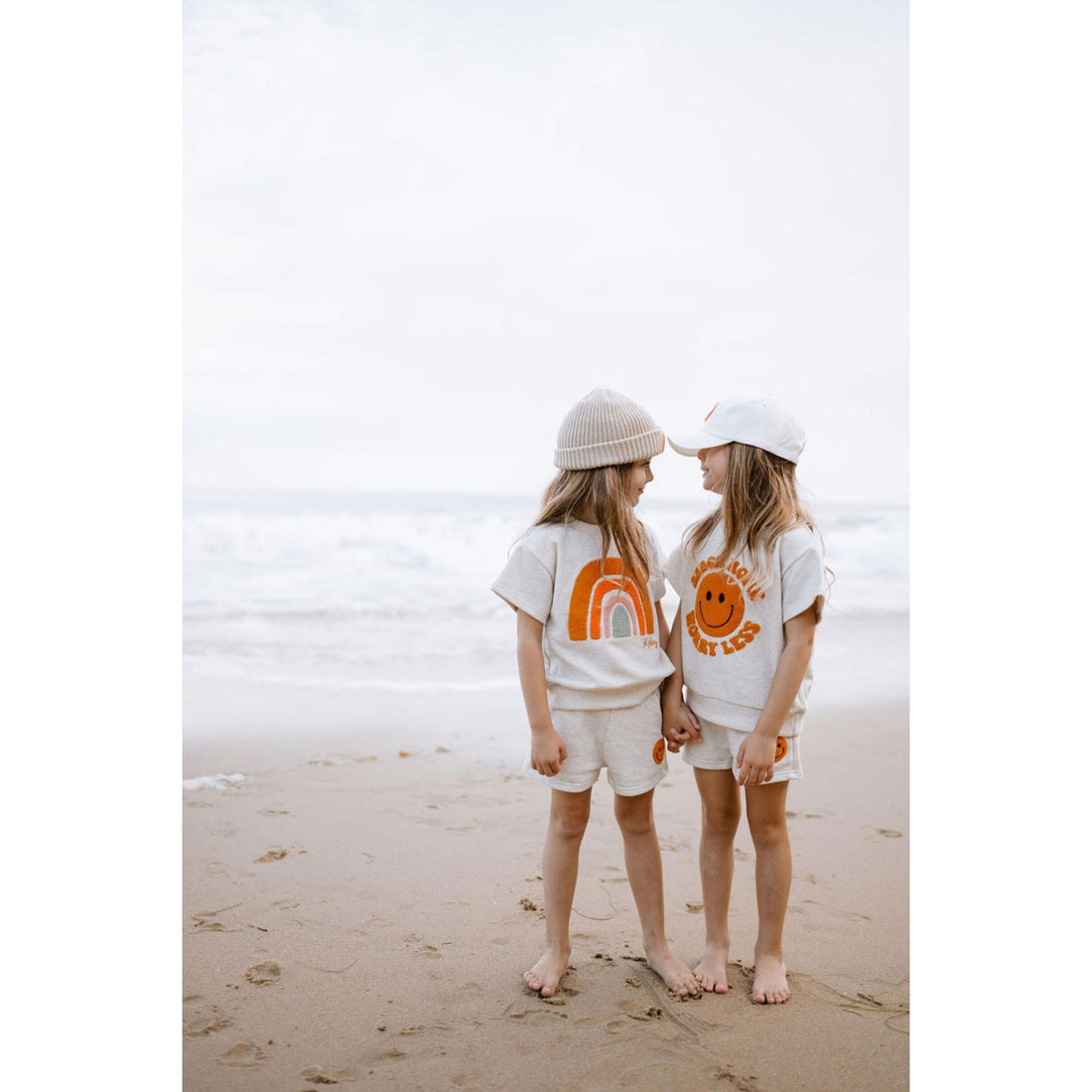 Petite Hailey Smile Patch Sweatshirt Set
