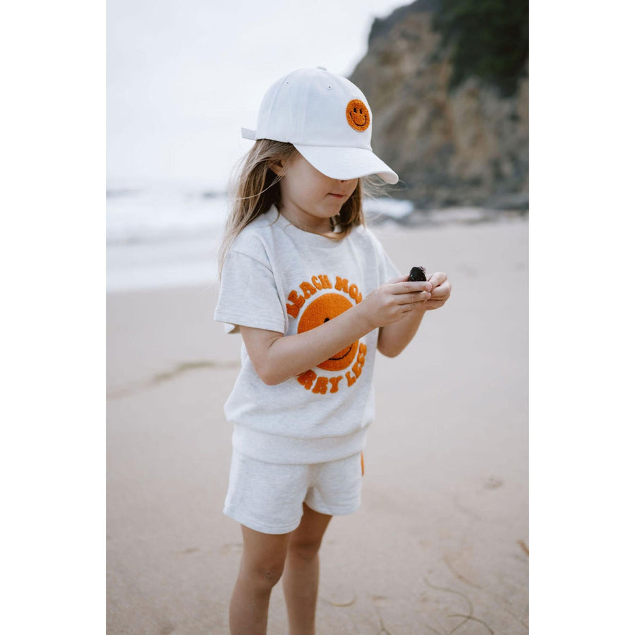 Petite Hailey Smile Patch Sweatshirt Set