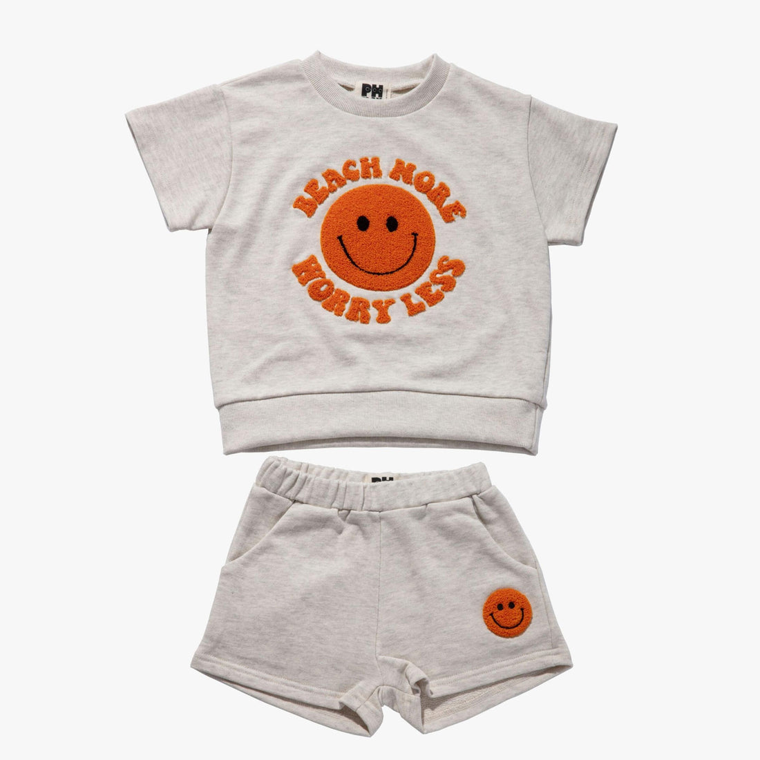Petite Hailey Smile Patch Sweatshirt Set