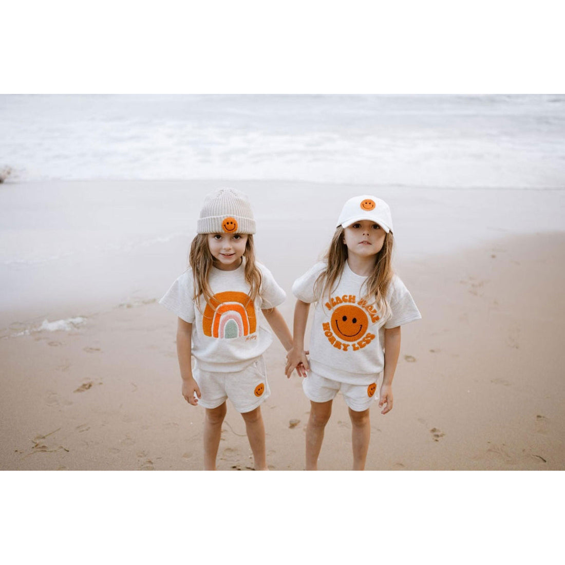 Petite Hailey Smile Patch Sweatshirt Set
