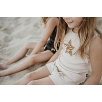 Petite Hailey Peach Glitter Star Set