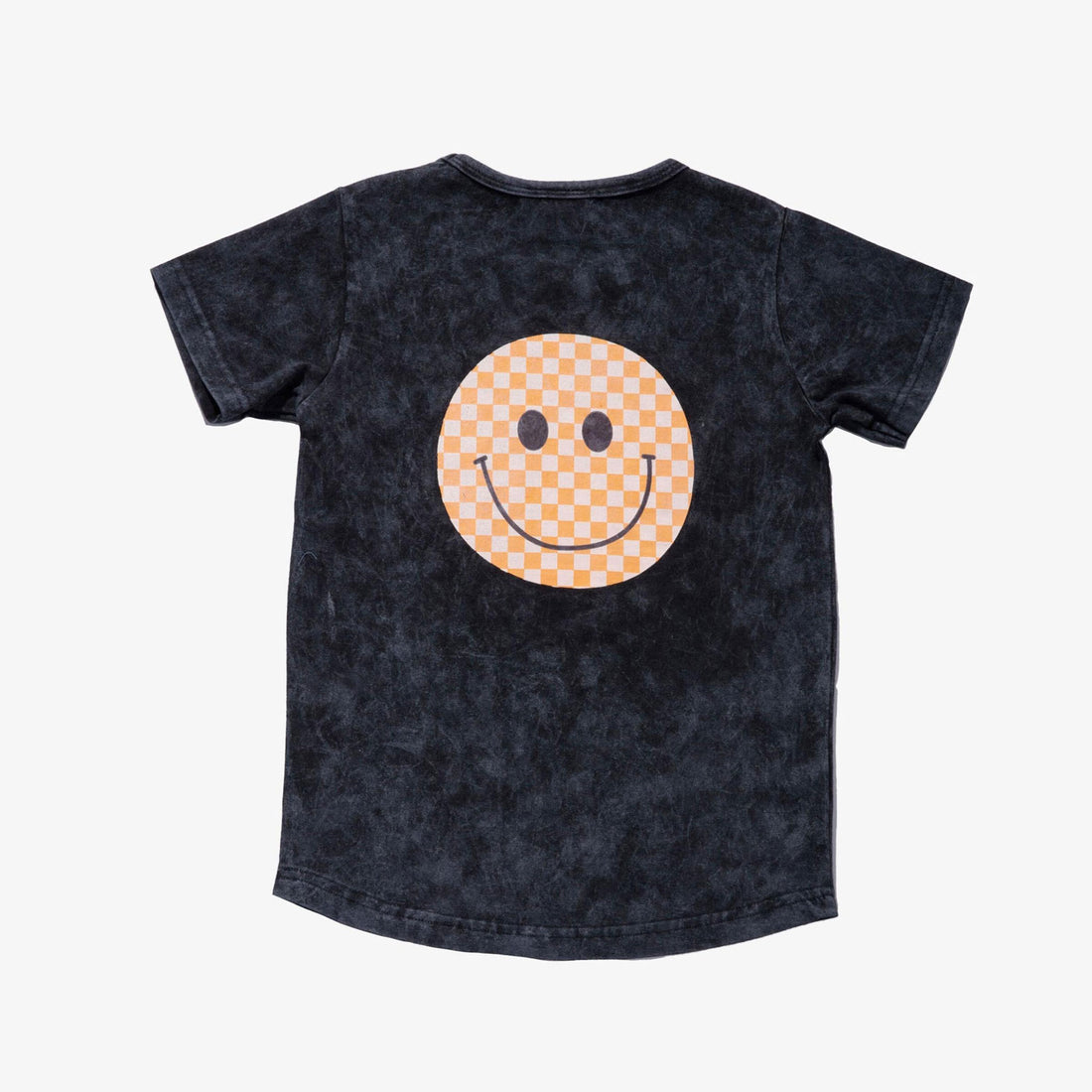 Petite Hailey Black Acid Washing Tshirt