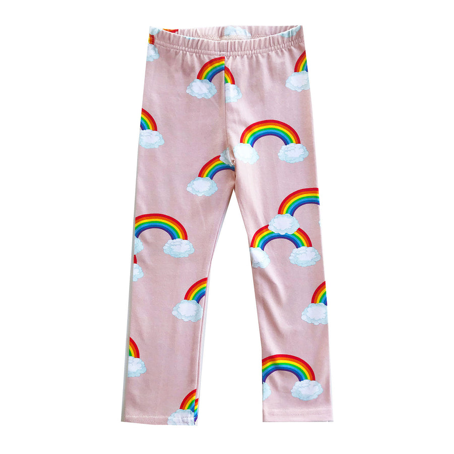 Romey Loves Lulu Pink Rainbow Leggings