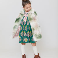 Pink Chicken Hermione Dress -Hunter Green Flower