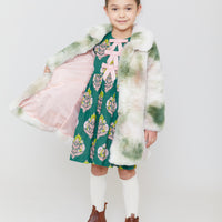 Pink Chicken Hermione Dress -Hunter Green Flower