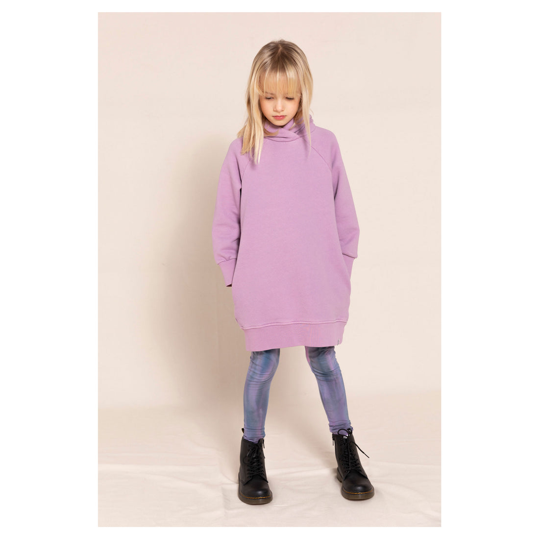 Finger in the Nose Pippa Grey Lilac Long Sleeve Fleece Dress