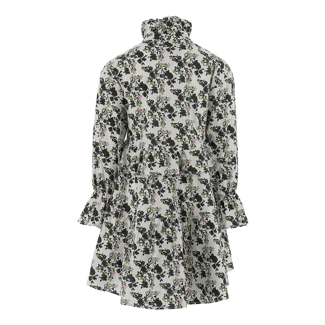Philosophy Black Floral Mock Neck Ruffle Dress