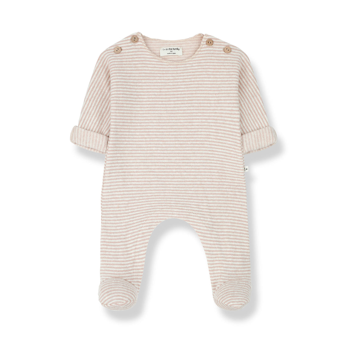 1+ In The Family Nude Porthos Footed Jumpsuit