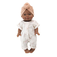 Bonjour Little Doll Outfit Pansies/Nude