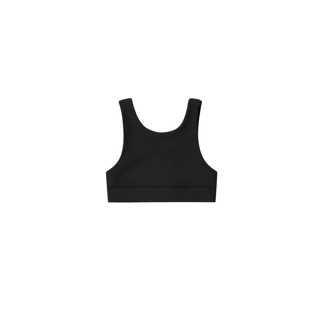 PLAY x PLAY Swift Sports Bra | Black Ribbed