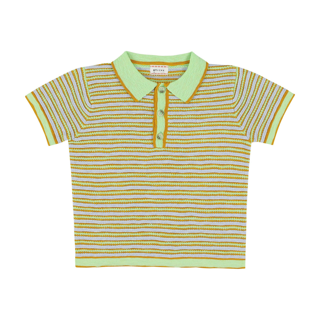 Morley Clear Sky Stripe Cricket Polo