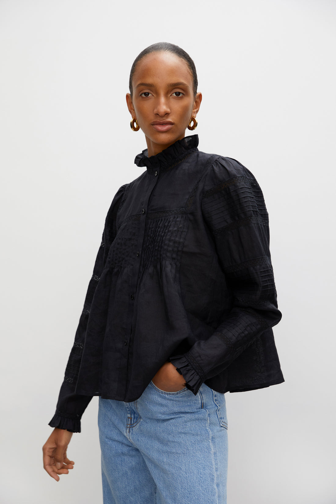 Rohe Black Rosie Blouse