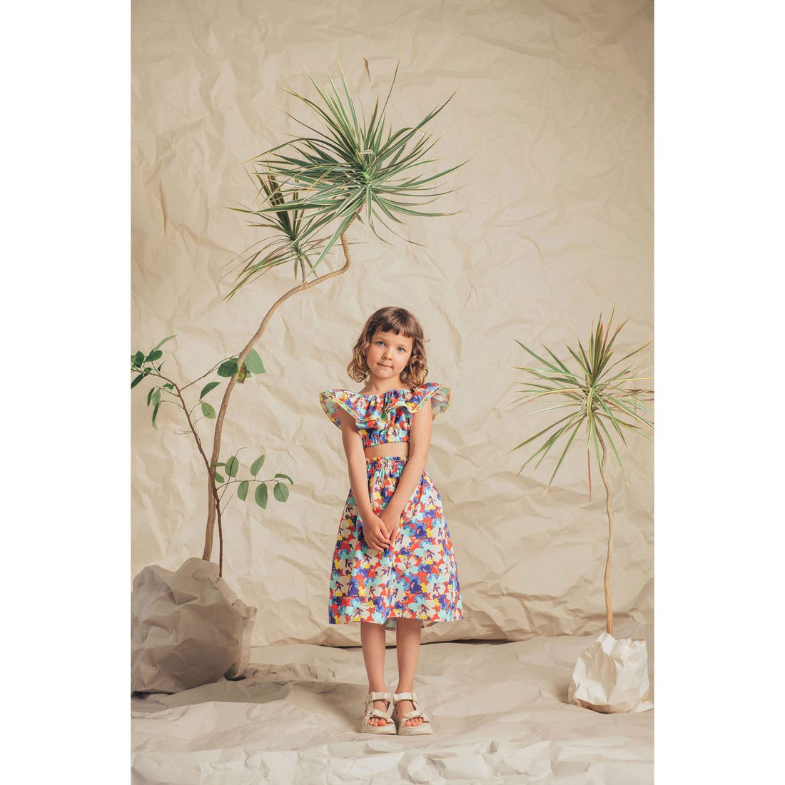 Paade Mode Chamela Floral Bloom Midi Skirt