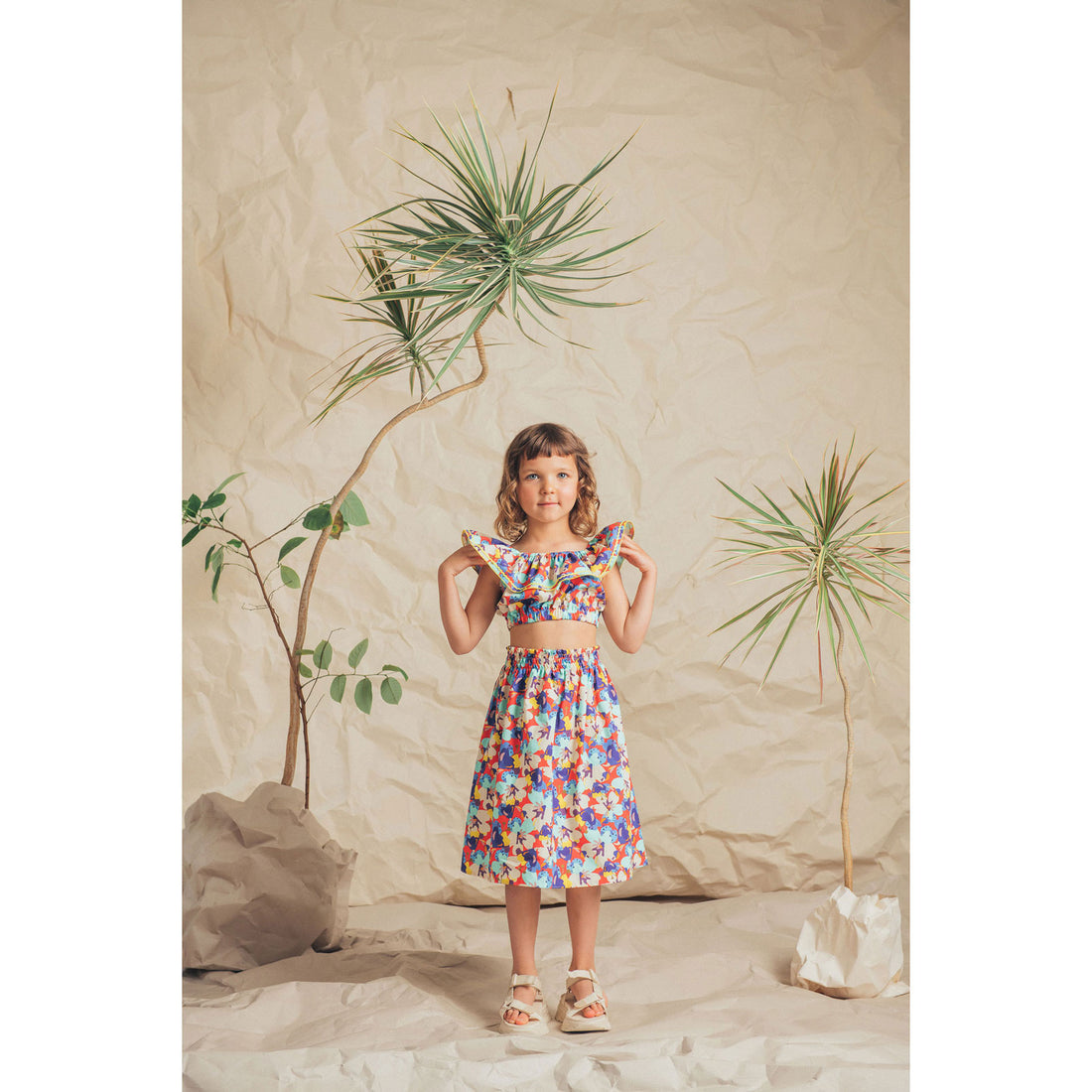 Paade Mode Chamela Floral Bloom Midi Skirt