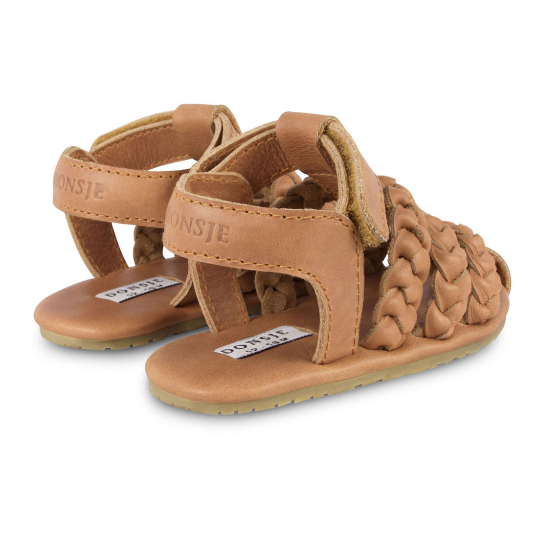 Donsje Camel Classic Leather Pam Sandals