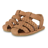 Donsje Camel Classic Leather Pam Sandals