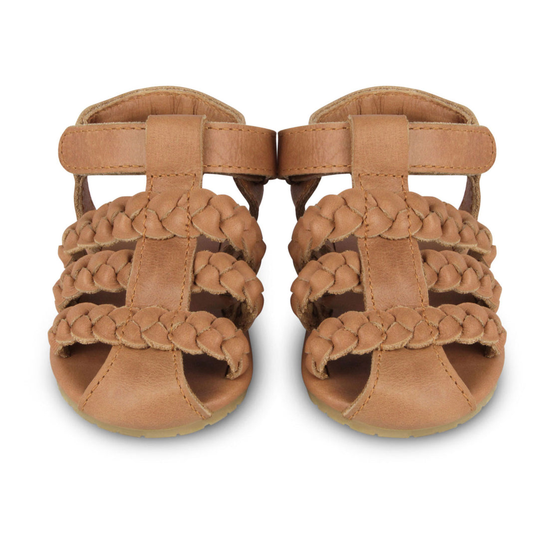 Donsje Camel Classic Leather Pam Sandals