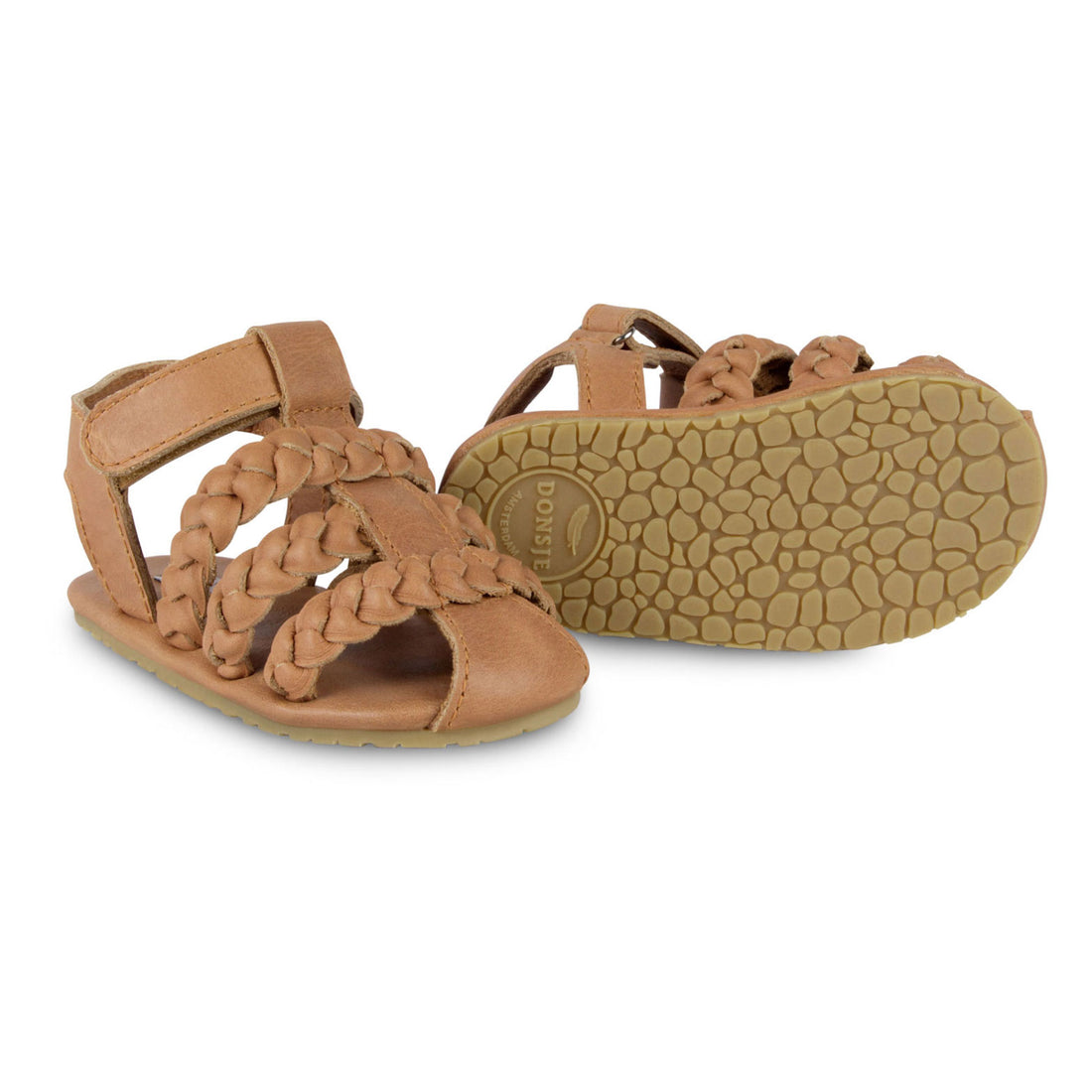 Donsje Camel Classic Leather Pam Sandals