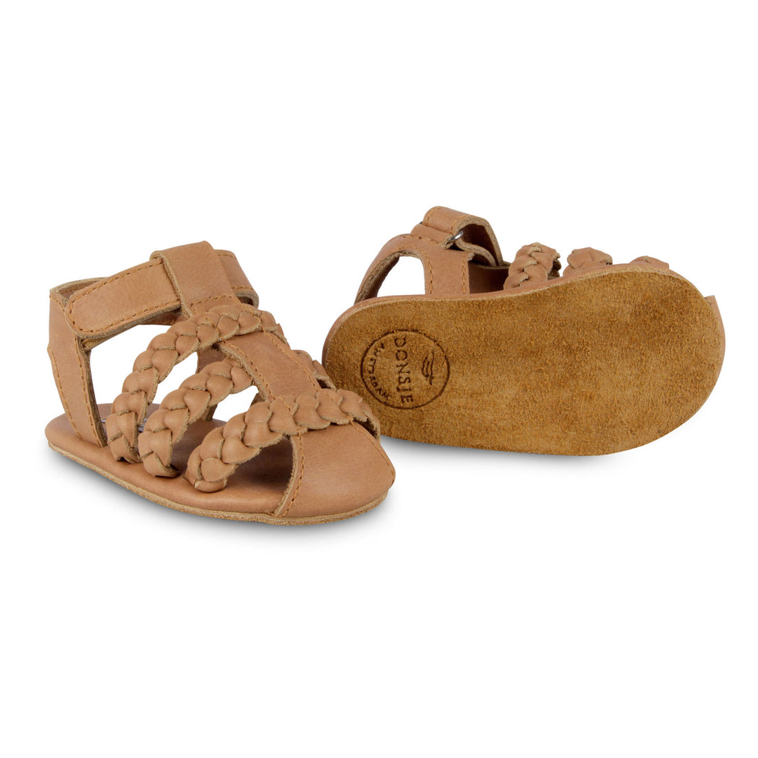 Donsje Camel Classic Leather Pam Sandals
