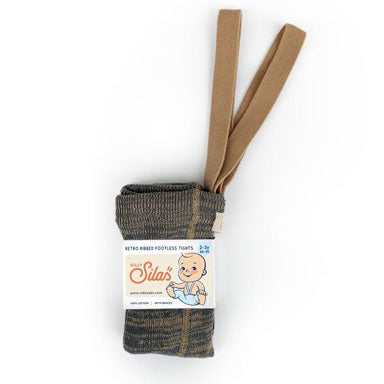 Silly Silas Charcoaly Brown Footless Cotton Tights