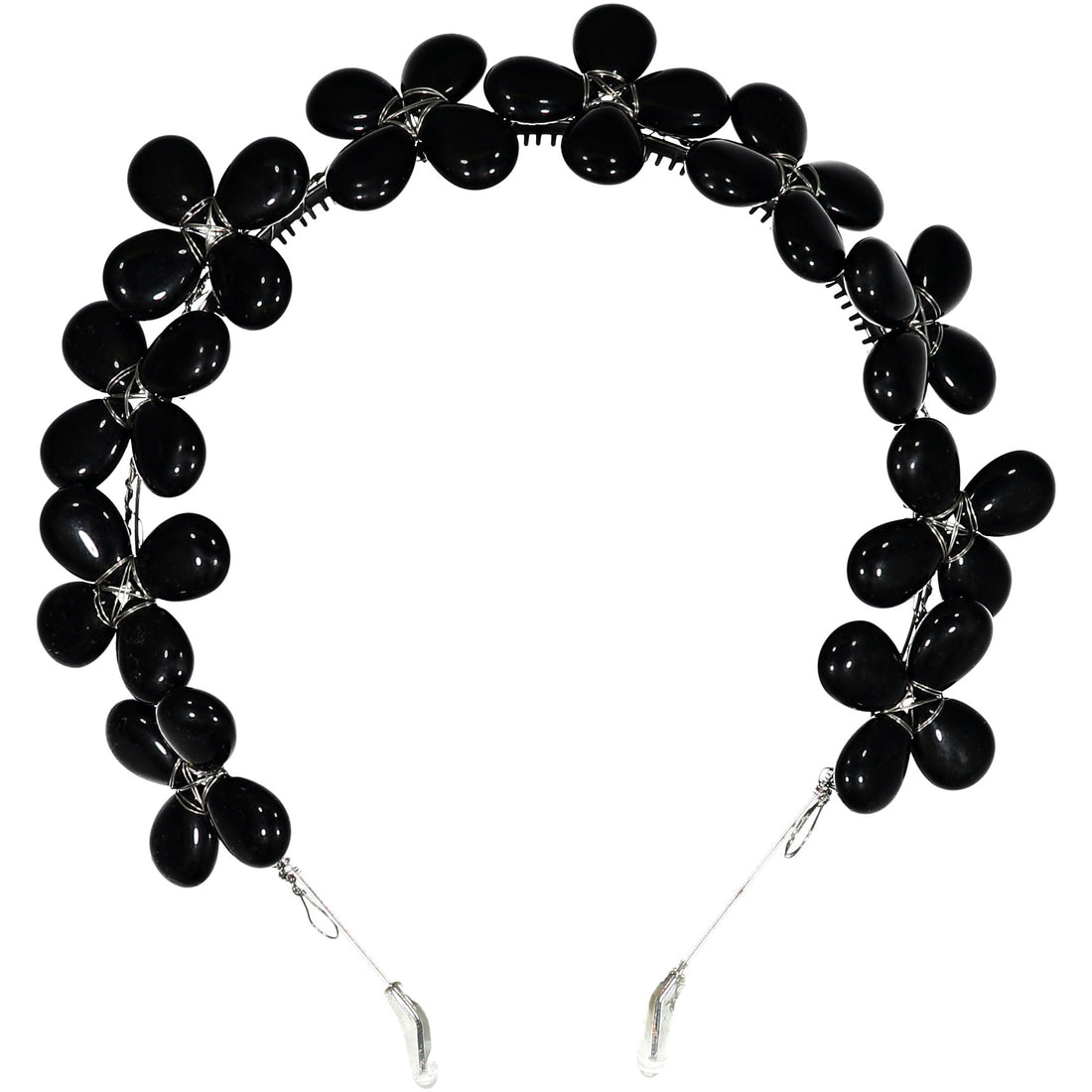 Knot Hairbands Black Petal Headband