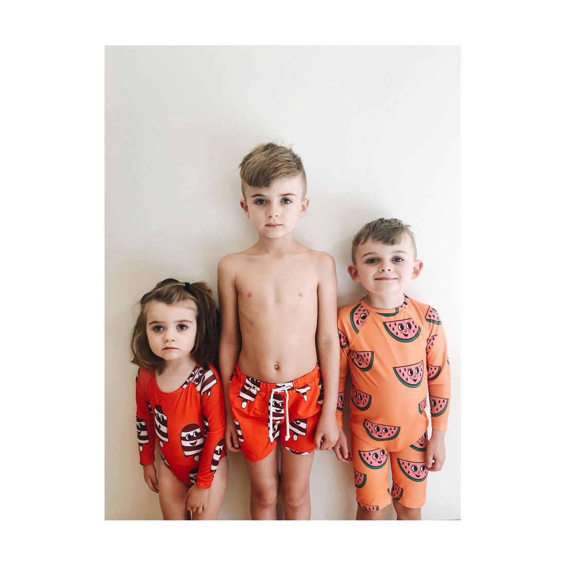 Hugo Loves Tiki Orange Watermelon Rashguard