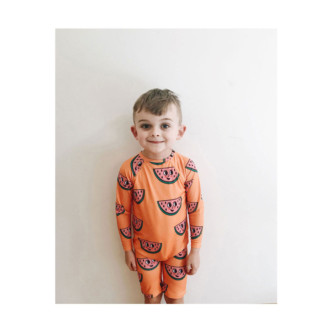Hugo Loves Tiki Orange Watermelon Rashguard
