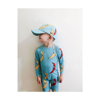 Hugo Loves Tiki Blue Banana Rashguard