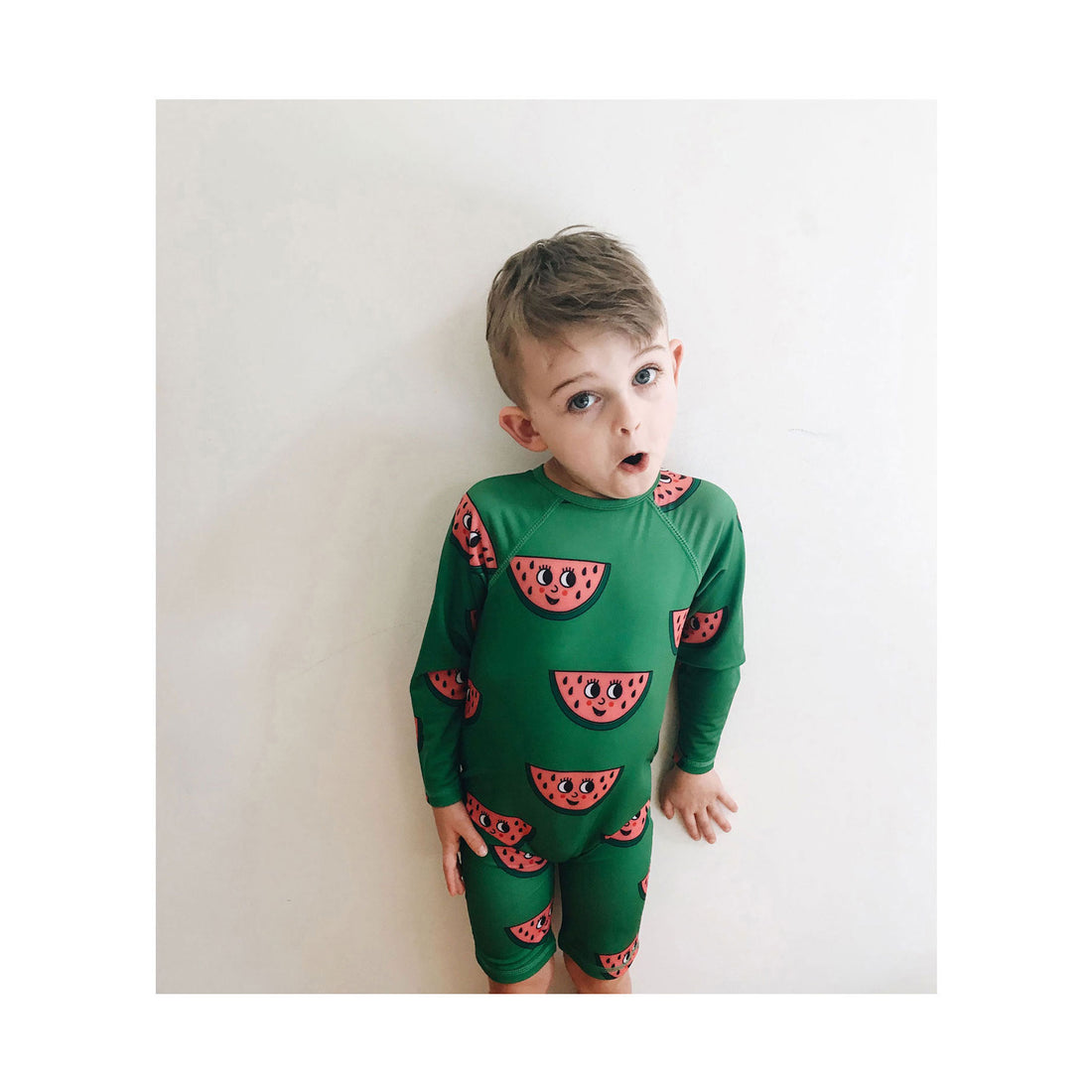 Hugo Loves Tiki Watermelon Rashguard