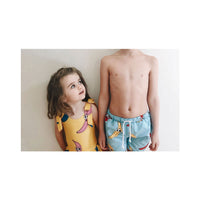 Hugo Loves Tiki Blue Banana Swim Trunks