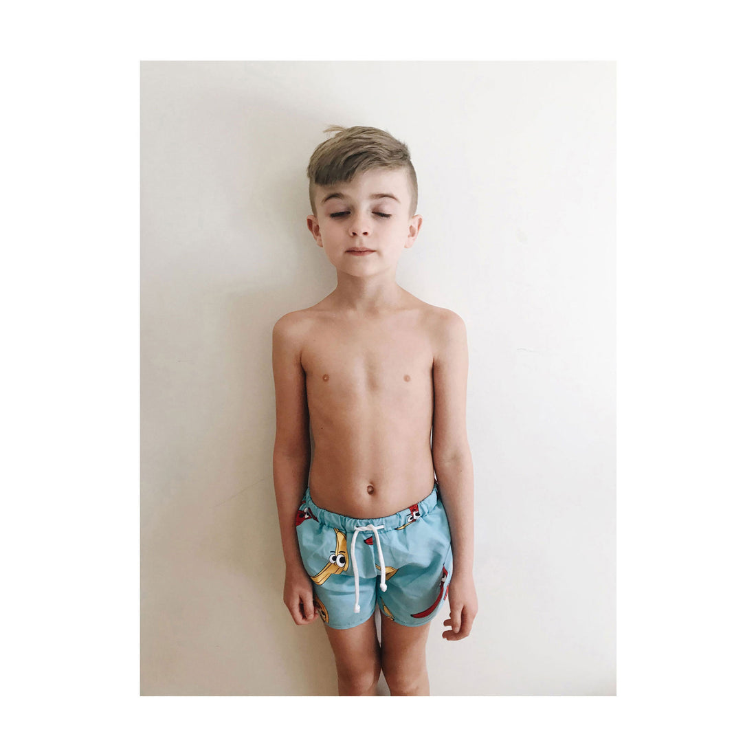 Hugo Loves Tiki Blue Banana Swim Trunks