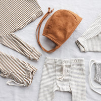 Briar Baby Rust Linen Bonnet
