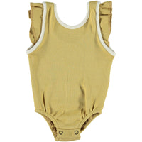 Piupiuchick Mustard Ribbed Bodysuit
