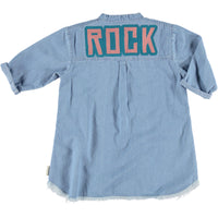 Piupiuchick Washed Jean Rock Dress