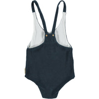 Piupiuchick Navy Terry Buttons Swimsuit