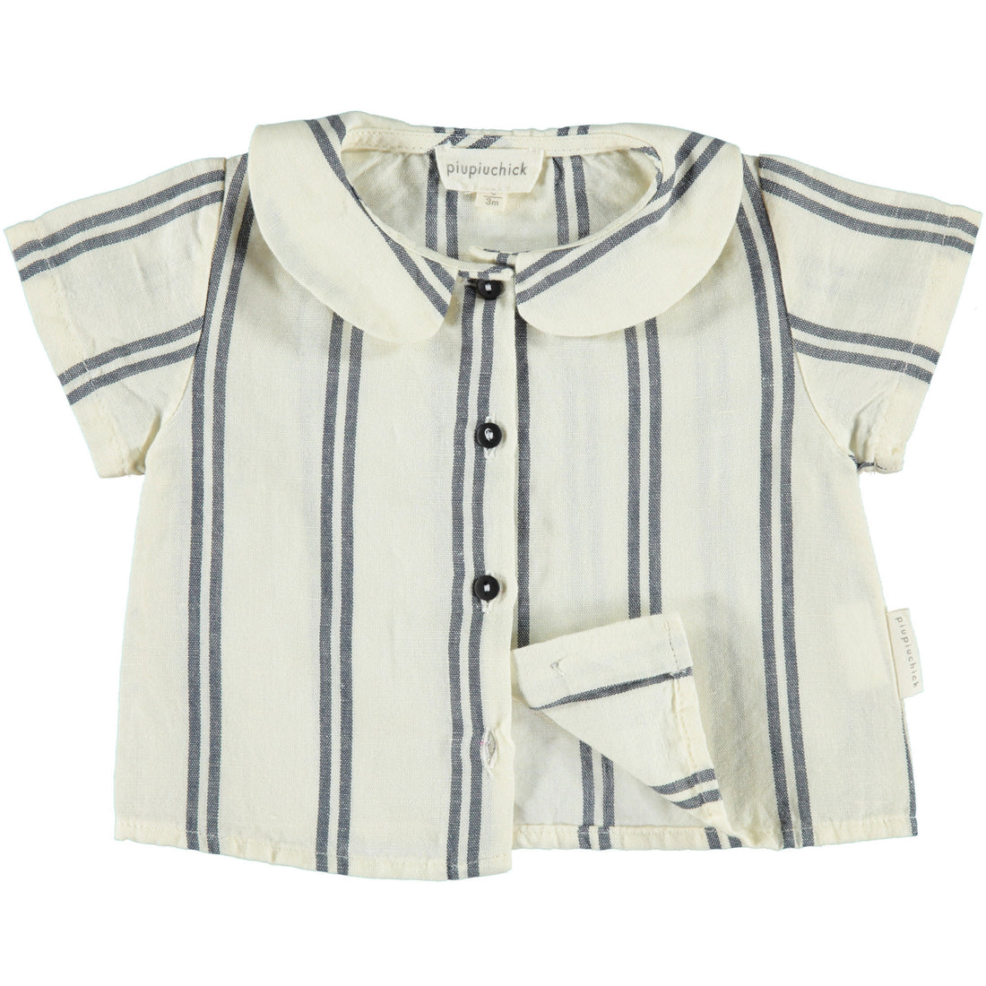 Piupiuchick Navy Stripes Peter Pan Collar Blouse
