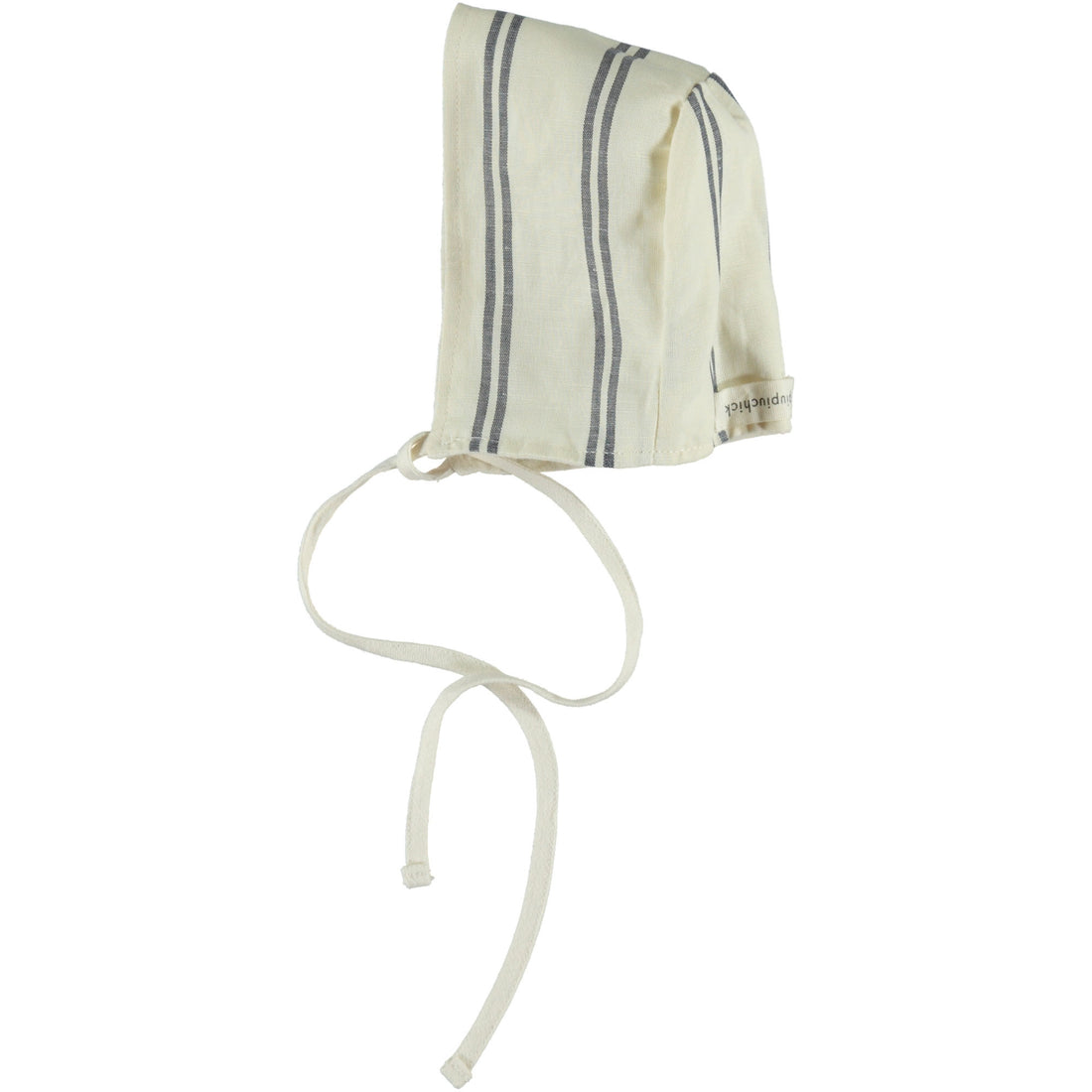 Piupiuchick Navy Stripes/Ecru Reversible Baby Bonnet
