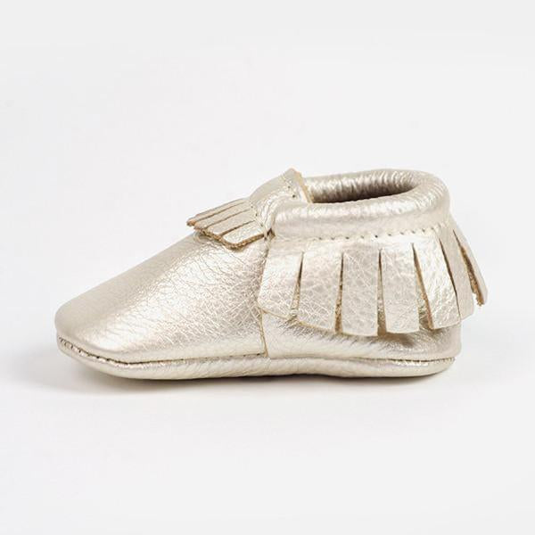 Freshly Picked Platinum Moccasins