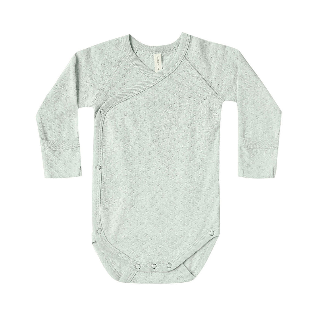 Quincy Mae Sea Glass Pointelle Kimono Onesie